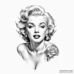 Marilyn monroe — эскиз тату (№1749823362_0, 13.06.2025 14:02) — Tatufoto.com