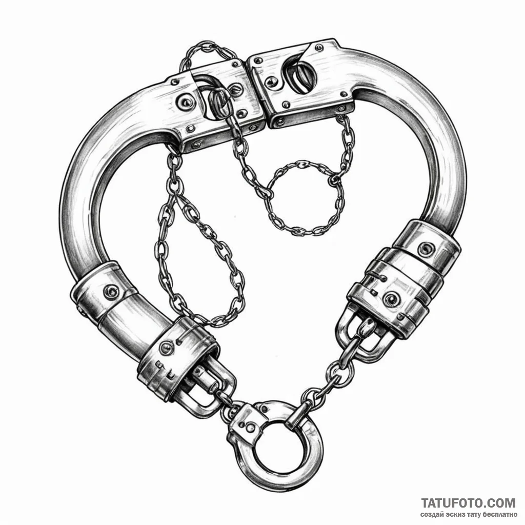 Handcuffs - эскиз тату (№1749825523_0, 13.06.2025 14:38) — Tatufoto.com