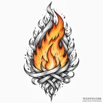 Fire — эскиз тату (№1749825790_0, 13.06.2025 14:43) — Tatufoto.com