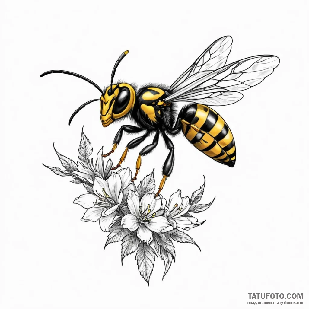 Wasp - эскиз тату (№1749827026_0, 13.06.2025 15:03) — Tatufoto.com