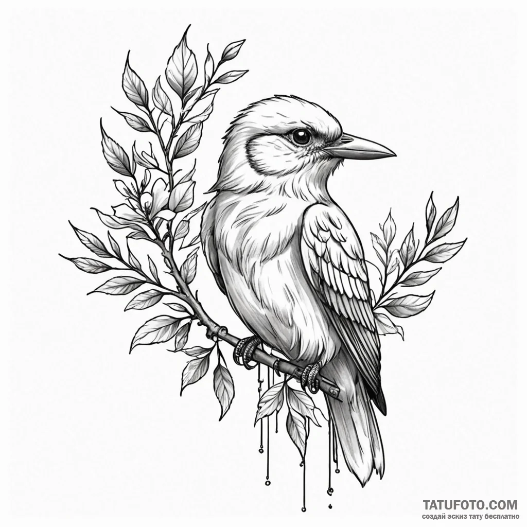 Bird - эскиз тату (№1749827906_0, 13.06.2025 15:18) — Tatufoto.com