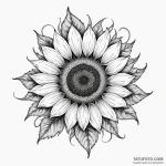 Sunflower — эскиз тату (№1749830607_0, 13.06.2025 16:03) — Tatufoto.com