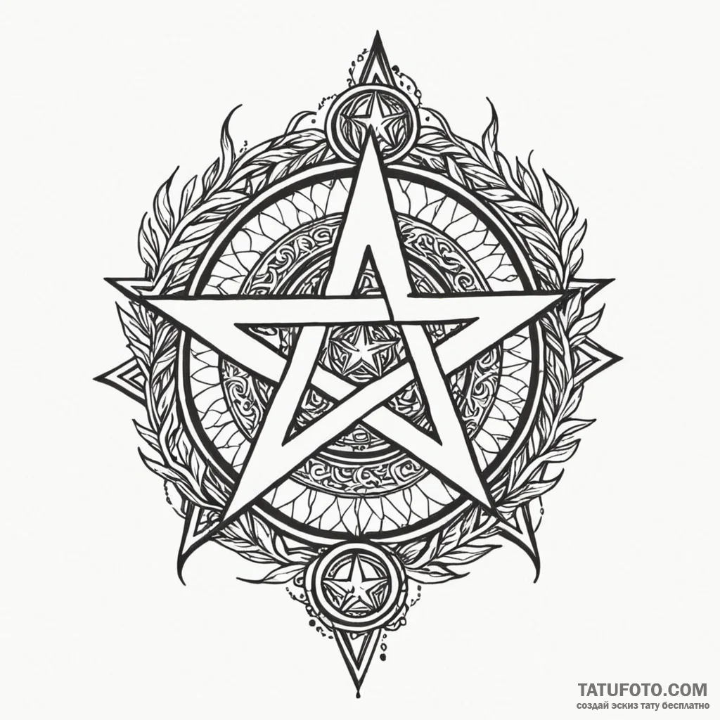 Pentacle - эскиз тату (№1749832154_0, 13.06.2025 16:29) — Tatufoto.com