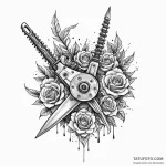 Saw — эскиз тату (№1749832289_0, 13.06.2025 16:31) — Tatufoto.com