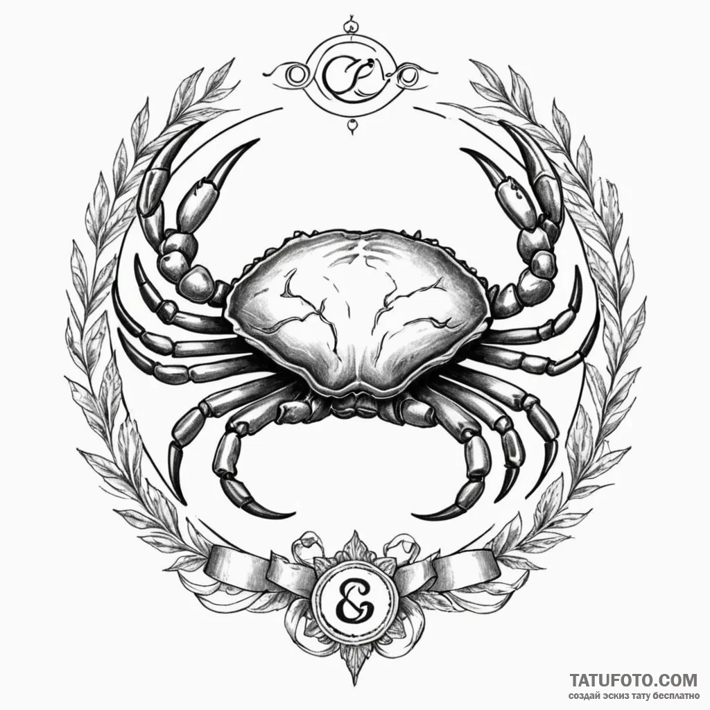 Cancer (animal/sign) - эскиз тату (№1749833063_0, 13.06.2025 16:44) — Tatufoto.com