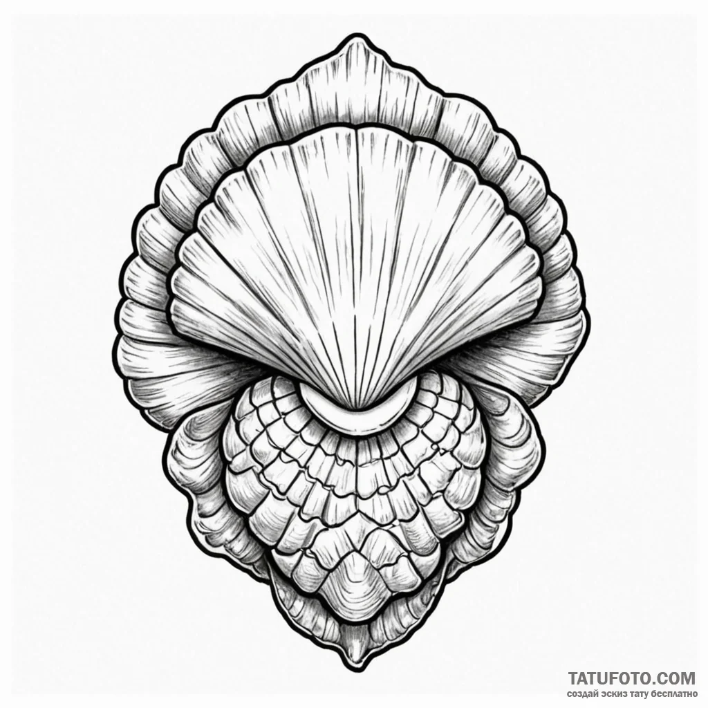 Shell - эскиз тату (№1749833136_0, 13.06.2025 16:45) — Tatufoto.com