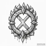 Rock (symbol) — эскиз тату (№1749834028_0, 13.06.2025 17:00) — Tatufoto.com
