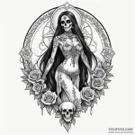 Santa muerte — эскиз тату (№1749835142_0, 13.06.2025 17:19) — Tatufoto.com