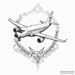 Airplane — эскиз тату (№1749835793_0, 13.06.2025 17:29) — Tatufoto.com