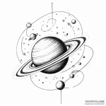 Saturn (planet) — эскиз тату (№1749836573_0, 13.06.2025 17:42) — Tatufoto.com