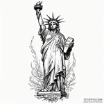 Statue of liberty — эскиз тату (№1749836766_0, 13.06.2025 17:46) — Tatufoto.com
