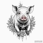 Pig — эскиз тату (№1749836831_0, 13.06.2025 17:47) — Tatufoto.com