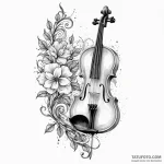 Violin — эскиз тату (№1749837549_0, 13.06.2025 17:59) — Tatufoto.com