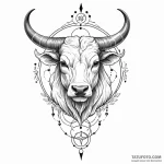 Taurus (zodiac sign) — эскиз тату (№1749838403_0, 13.06.2025 18:13) — Tatufoto.com