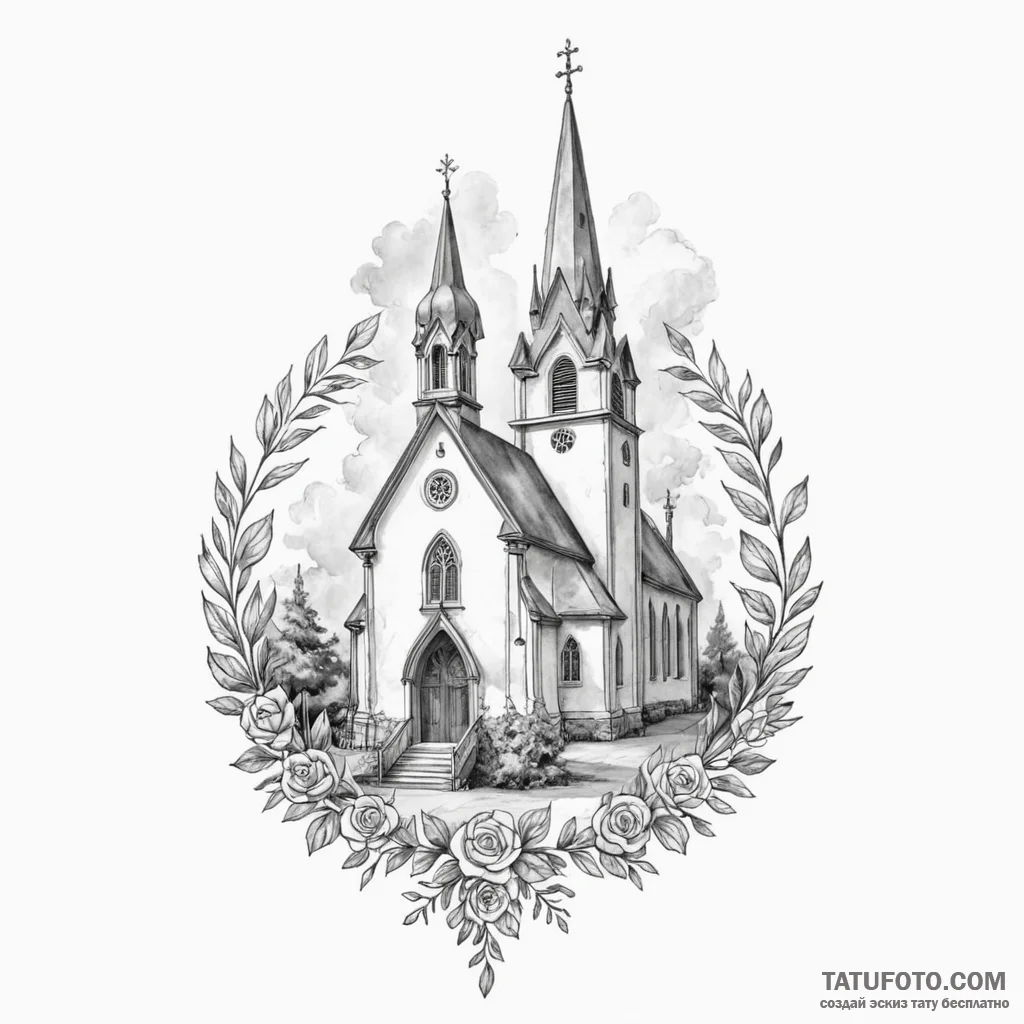 Church - эскиз тату (№1749841287_0, 13.06.2025 19:01) — Tatufoto.com