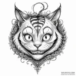 Cheshire cat — эскиз тату (№1749841999_0, 13.06.2025 19:13) — Tatufoto.com