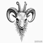 Goat skull — эскиз тату (№1749842200_0, 13.06.2025 19:16) — Tatufoto.com