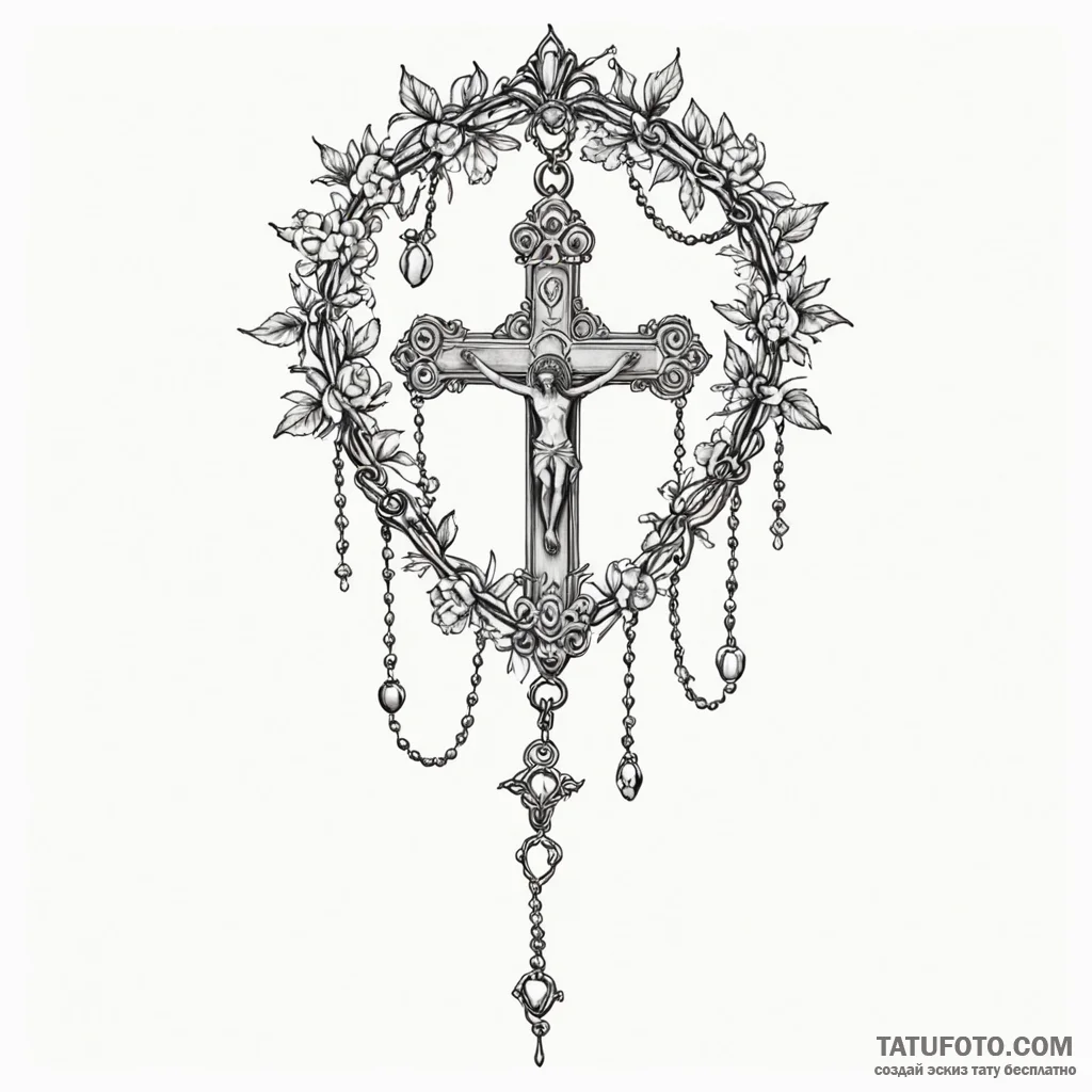 Rosary - эскиз тату (№1749842949_0, 13.06.2025 19:29) — Tatufoto.com