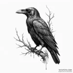 Black raven — эскиз тату (№1749843016_0, 13.06.2025 19:30) — Tatufoto.com