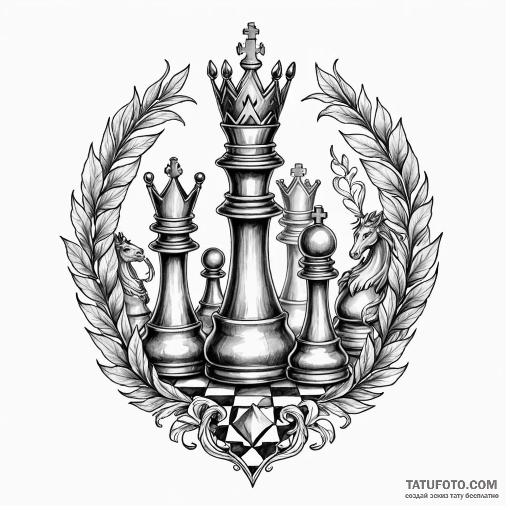 Chess - эскиз тату (№1749843761_0, 13.06.2025 19:42) — Tatufoto.com