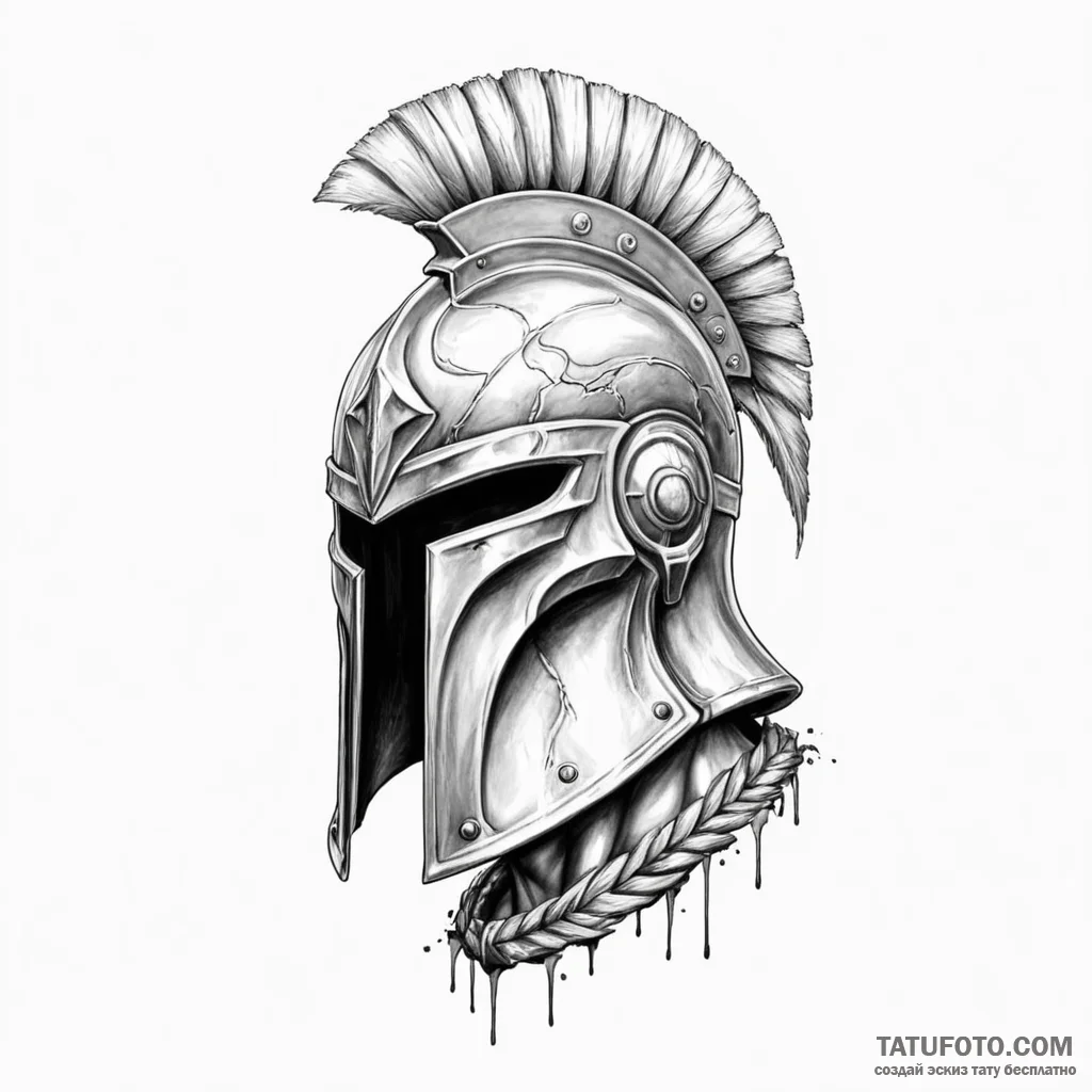 Spartan helmet - эскиз тату (№1749843899_0, 13.06.2025 19:44) — Tatufoto.com