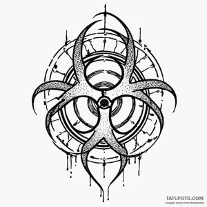 биоопасность - радиация - эскиз тату (№1749846436_0, 13.06.2025 20:27) — Tatufoto.com