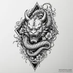 Dreyfus-style industrial design symbol, artis… — эскиз тату (№1749849228_0, 13.06.2025 21:13) — Tatufoto.com