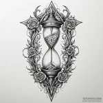 Dagger through skeletal hourglass, tattoo dra… — эскиз тату (№1749849297_0, 13.06.2025 21:14) — Tatufoto.com