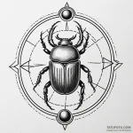 Scarab beetle pushing a black sun, tattoo dra… — эскиз тату (№1749850017_0, 13.06.2025 21:26) — Tatufoto.com