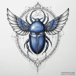 Egyptian scarab beetle with wings of lapis la… — эскиз тату (№1749850160_0, 13.06.2025 21:29) — Tatufoto.com