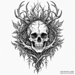 Black thorns growing through bones, artistic… — эскиз тату (№1749851365_0, 13.06.2025 21:49) — Tatufoto.com