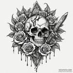 Knife with bone handle dripping venom, ink il… — эскиз тату (№1749853075_0, 13.06.2025 22:17) — Tatufoto.com
