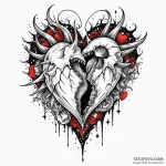 Ice heart devouring starlight, tattoo line ar… — эскиз тату (№1749853212_0, 13.06.2025 22:20) — Tatufoto.com