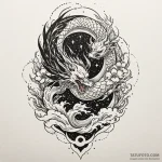 Astral raven flying through nebula, tattoo li… — эскиз тату (№1749854833_0, 13.06.2025 22:47) — Tatufoto.com