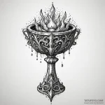 Bone chalice brimming with shadows, ink illus… — эскиз тату (№1749854968_0, 13.06.2025 22:49) — Tatufoto.com
