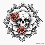 A mandala pattern (is there, but can be half-… — эскиз тату (№1749856323_0, 13.06.2025 23:12) — Tatufoto.com