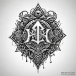 High-score from an arcade game, with initials… — эскиз тату (№1749856662_0, 13.06.2025 23:17) — Tatufoto.com