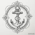 Corroded anchor dragging through sand, tattoo… – эскиз тату (№1749857476_0, 13.06.2025 23:31) — Tatufoto.com