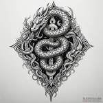 Iron serpent beneath burning sky, tattoo sket… — эскиз тату (№1749858213_0, 13.06.2025 23:43) — Tatufoto.com