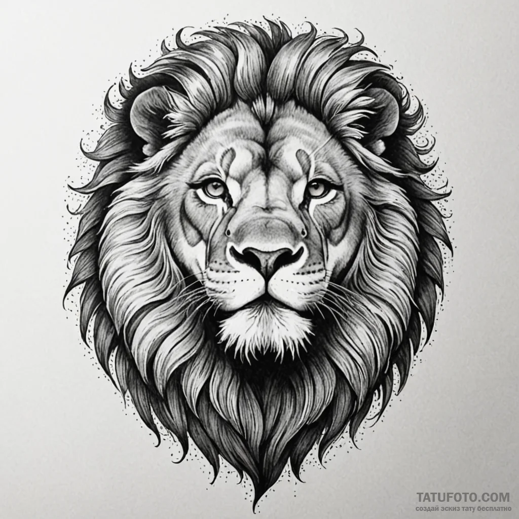 Lion, mature and regal, at rest but aware, in... - эскиз тату (№1749858552_0, 13.06.2025 23:49) — Tatufoto.com