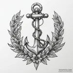 Anchor, steadfast and firm, entwined with a l… — эскиз тату (№1749878445_0, 14.06.2025 05:20) — Tatufoto.com
