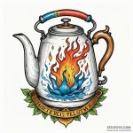 Kettle with spectral smoke, tattoo flash shee… — эскиз тату (№1749878852_0, 14.06.2025 05:27) — Tatufoto.com