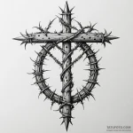 Barbed wire crown of thorns, tattoo drawing o… — эскиз тату (№1749878987_0, 14.06.2025 05:29) — Tatufoto.com