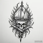 Cursed blade wrapped in roots, tattoo sketch… — эскиз тату (№1749879323_0, 14.06.2025 05:35) — Tatufoto.com