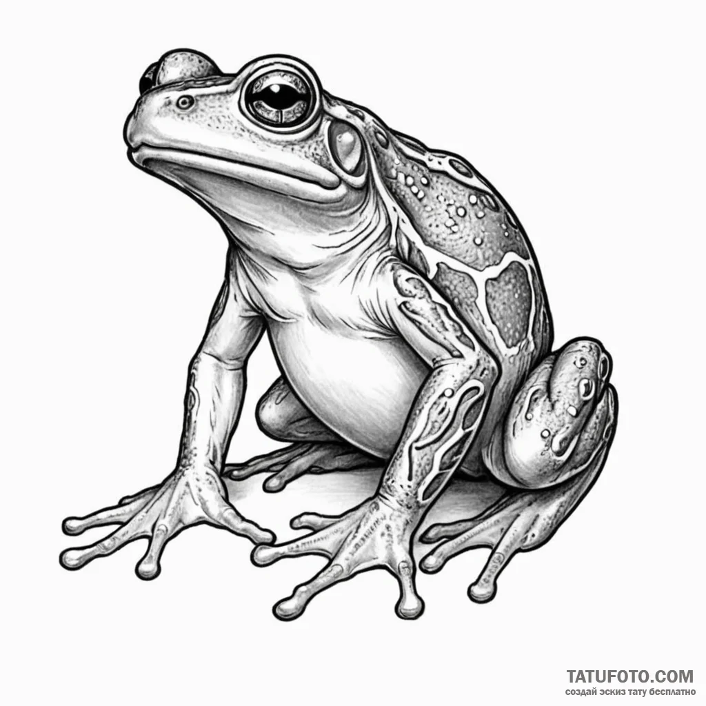 Frog - эскиз тату (№1749882736_0, 14.06.2025 06:32) — Tatufoto.com