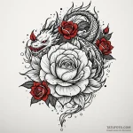 Astral rose frozen in space, tattoo flash she… — эскиз тату (№1749882804_0, 14.06.2025 06:33) — Tatufoto.com
