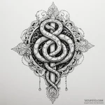 Ivory serpent crowned with starlight, artisti… — эскиз тату (№1749883360_0, 14.06.2025 06:42) — Tatufoto.com