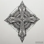 Diamond, tattoo sketch design, on a clean whi… — эскиз тату (№1749883427_0, 14.06.2025 06:43) — Tatufoto.com