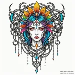 Fractured blade bound by chains, tattoo line… — эскиз тату (№1749884443_0, 14.06.2025 07:00) — Tatufoto.com
