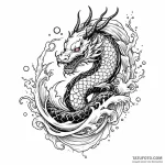 Kimono swirling through void, ink illustratio… — эскиз тату (№1749884641_0, 14.06.2025 07:04) — Tatufoto.com